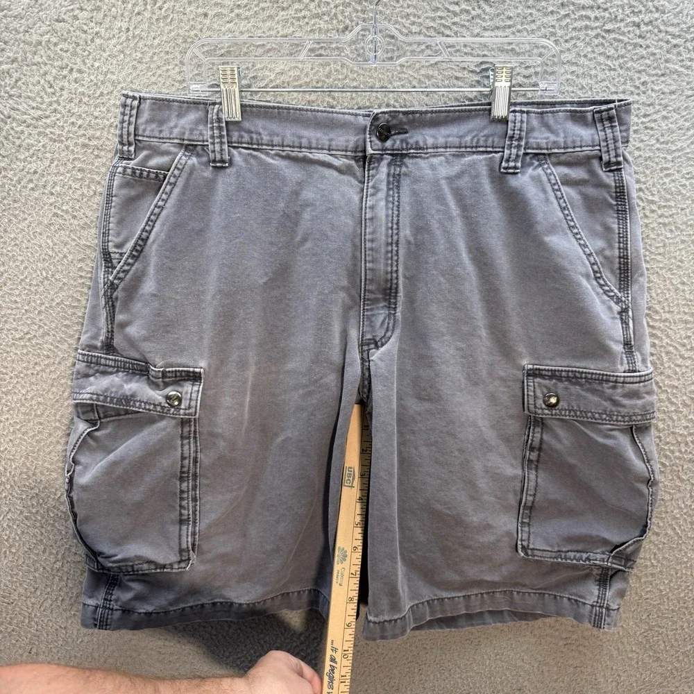 Carhartt Shorts Mens 40‎ Gray Duck Canvas Rugged Cargo Workwear Chore Grunge